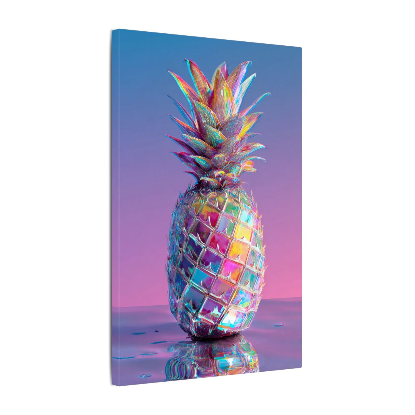 Colorful Pineapple Canvas Art | Abstract Tropical Design