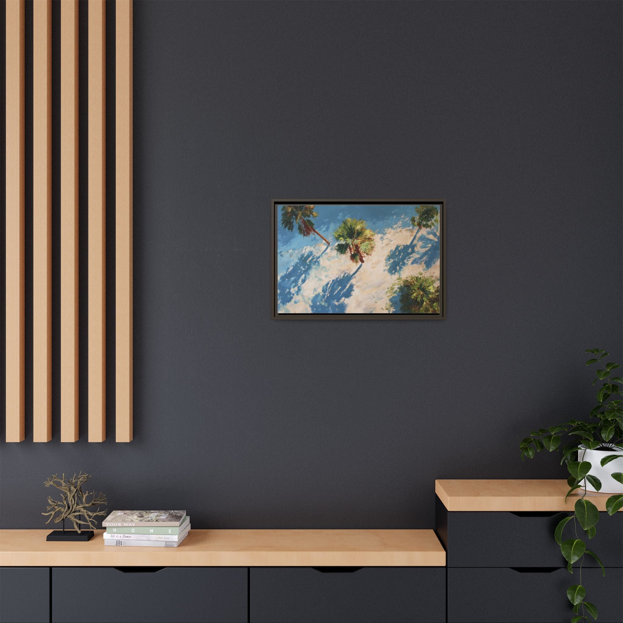 Tropical Palm Trees Artwork | Vibrant Coastal Landscape