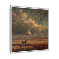 Cattle in Industrial Landscape | Vintage Style Art Print