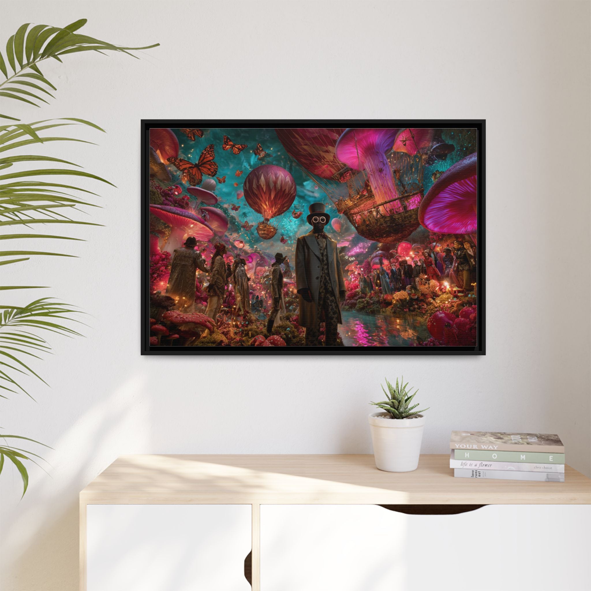 Whimsical Hot Air Balloon Fantasy Artwork | Surreal Landscape