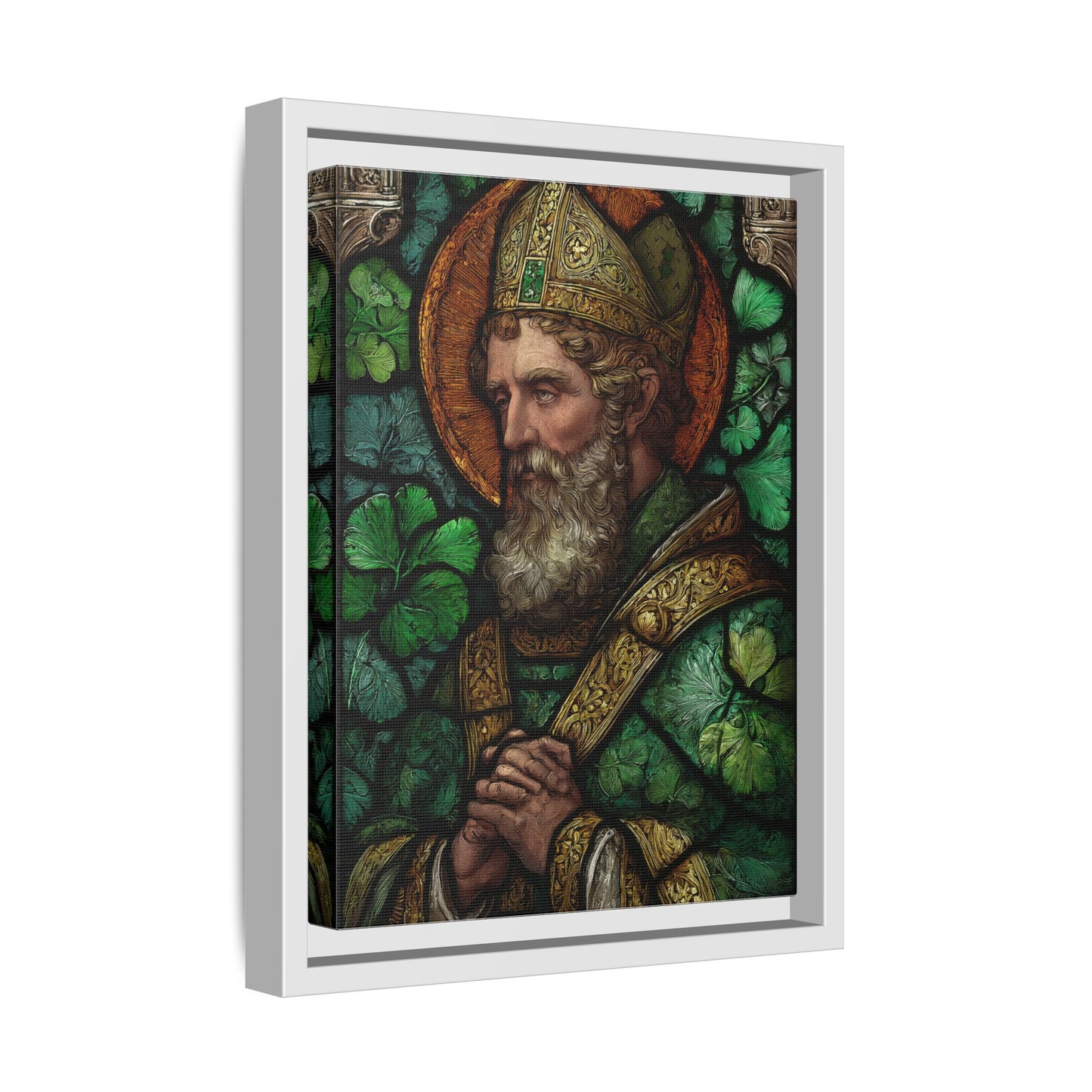 Saint Artwork | Irish Heritage Art | Traditional Green Tones
