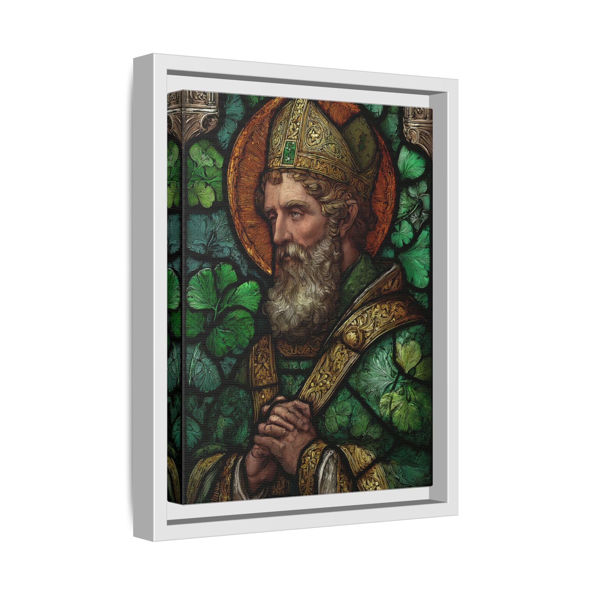 Saint Artwork | Irish Heritage Art | Traditional Green Tones