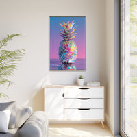 Colorful Pineapple Canvas Art | Abstract Tropical Design