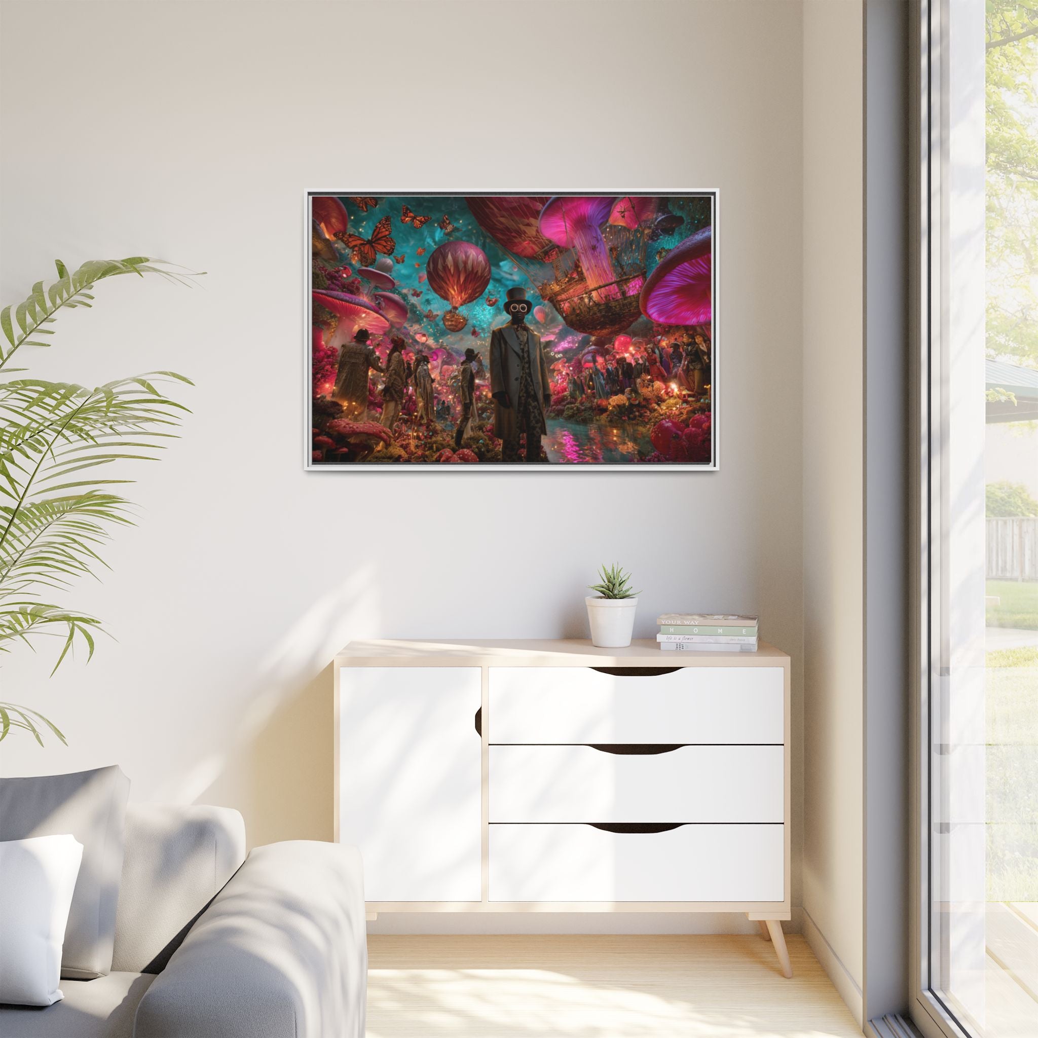 Whimsical Hot Air Balloon Fantasy Artwork | Surreal Landscape