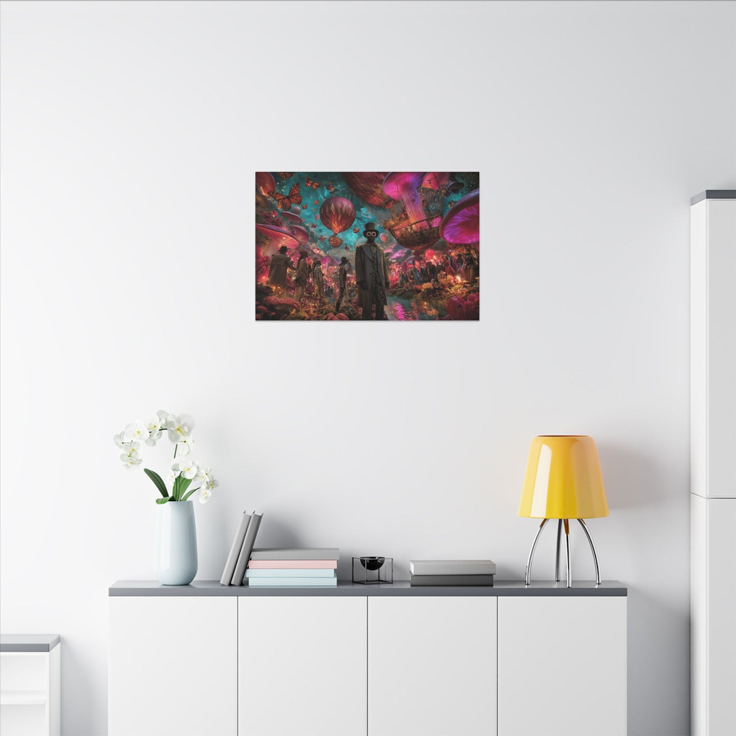 Whimsical Hot Air Balloon Fantasy Artwork | Surreal Landscape
