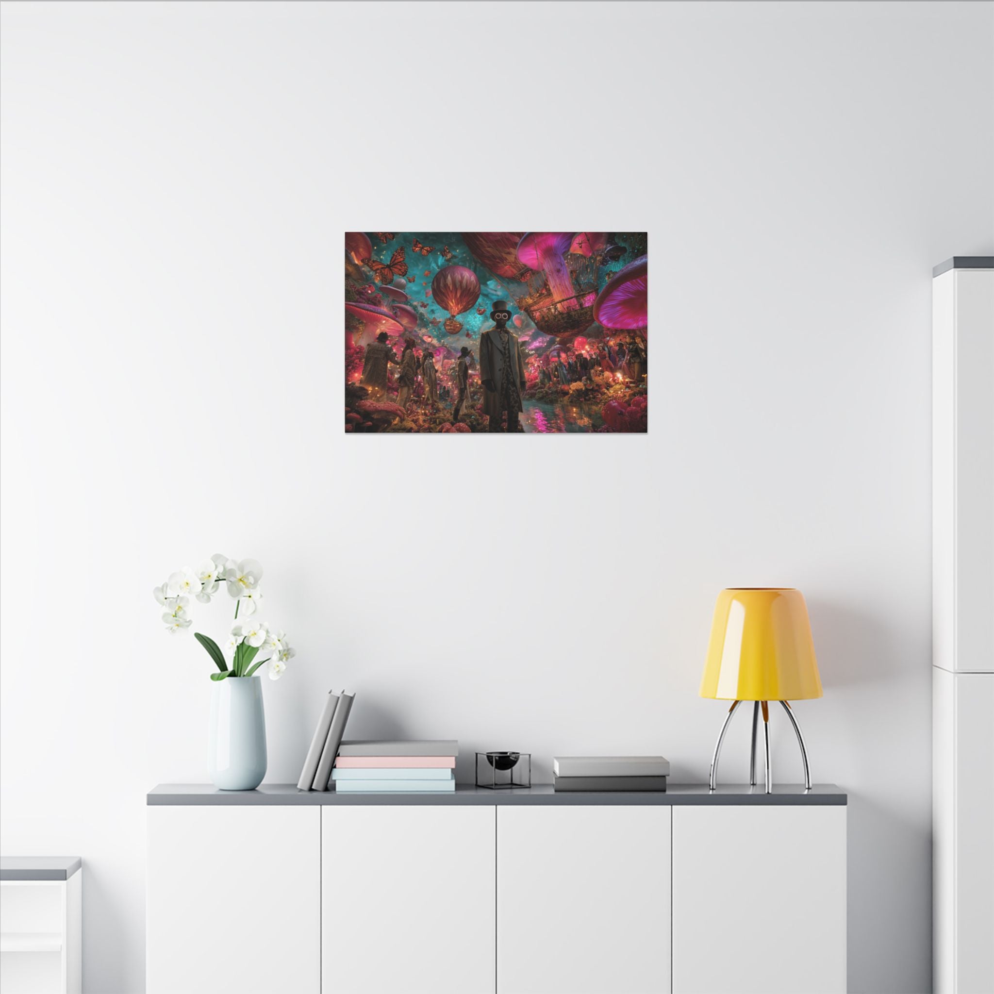 Whimsical Hot Air Balloon Fantasy Artwork | Surreal Landscape