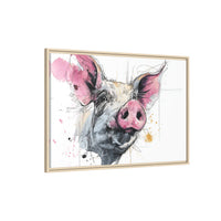 Whimsical Pig Art Print - Playful Farmhouse Decor