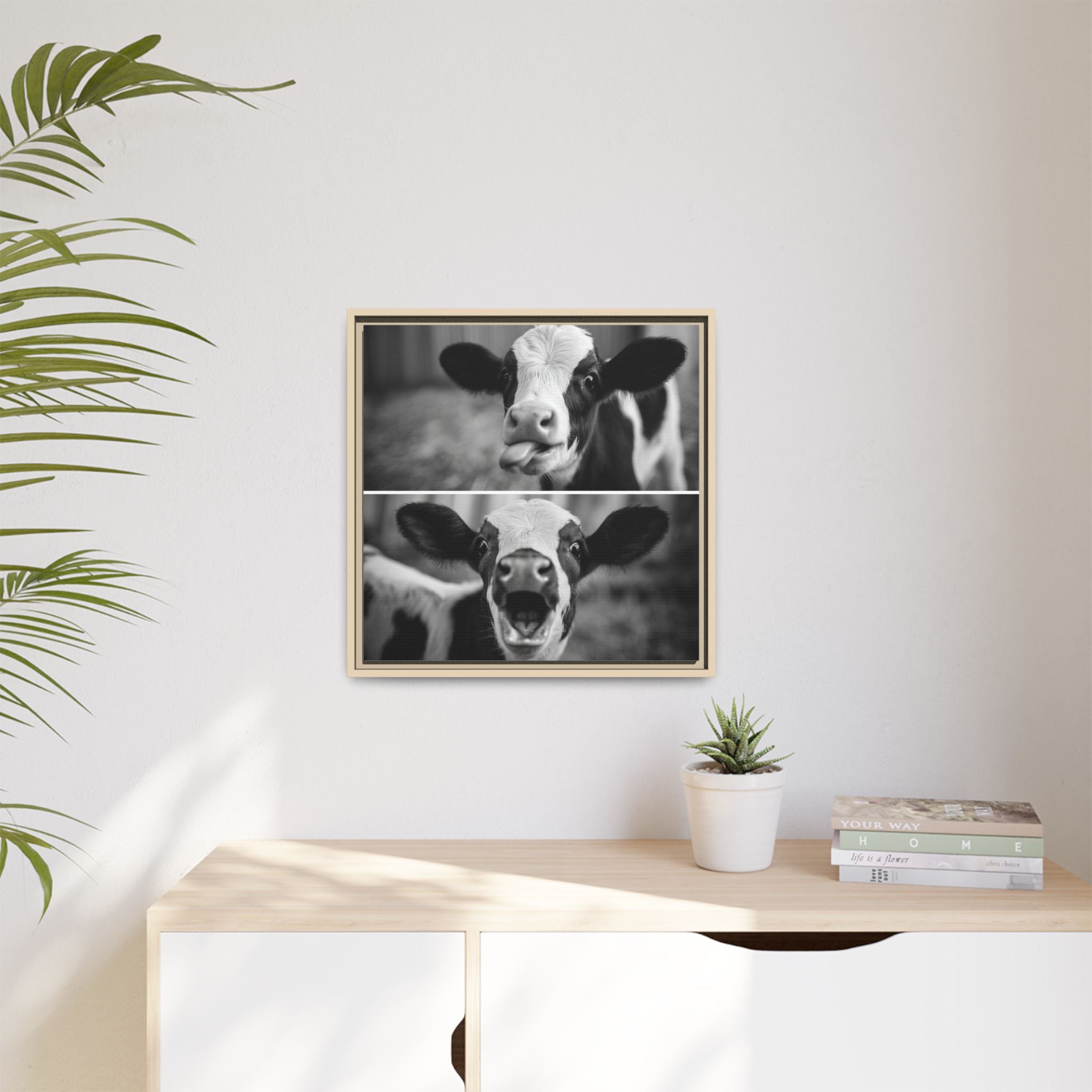 Whimsical Cow Photography | Black and White Animal Art