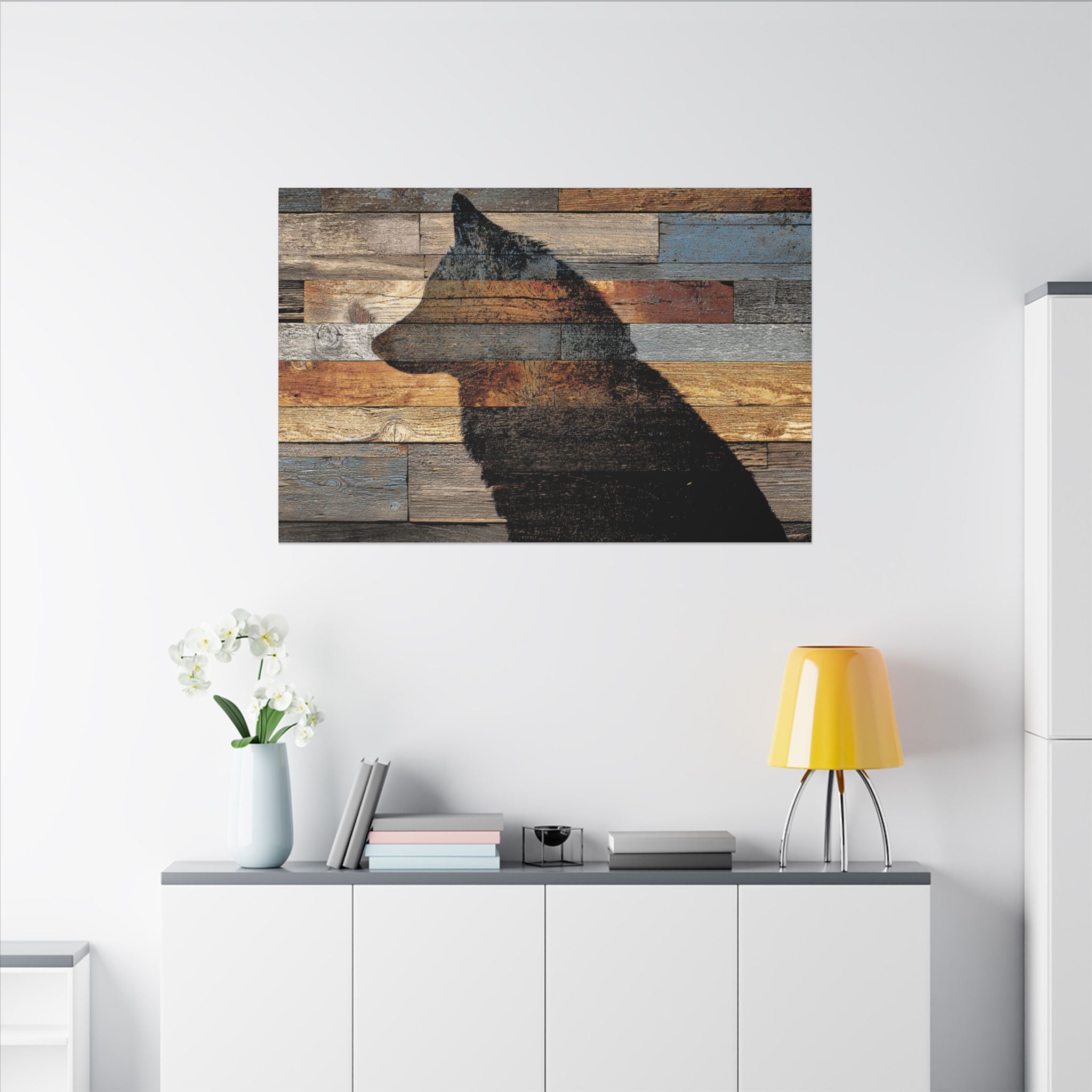 Rustic Wolf Silhouette Wall Art | Nature Inspired Decor