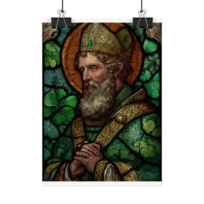 Saint Artwork | Irish Heritage Art | Traditional Green Tones
