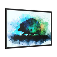 Hedgehog Silhouette Watercolor Art | Nature-Inspired Home Decor