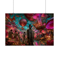 Whimsical Hot Air Balloon Fantasy Artwork | Surreal Landscape