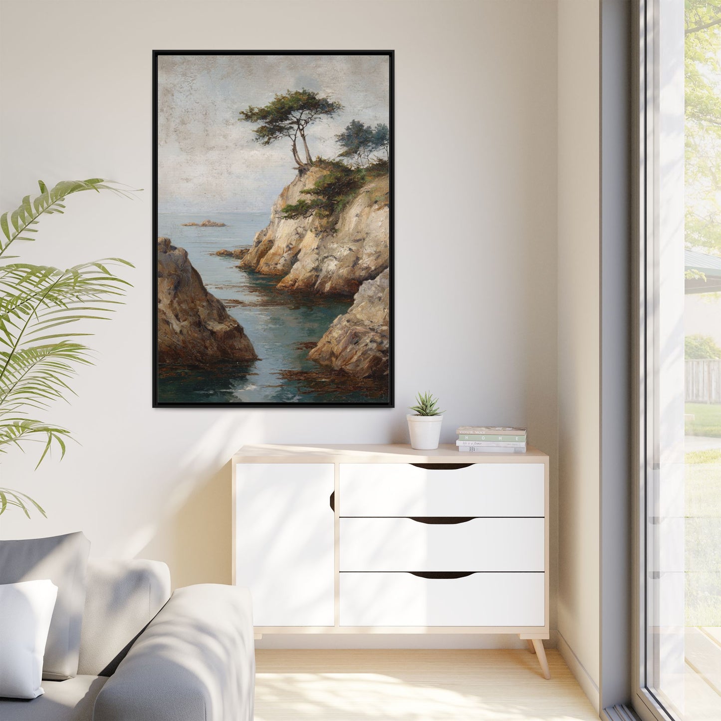 Tranquil Coastal Landscape Art - Soothing Wall Decor