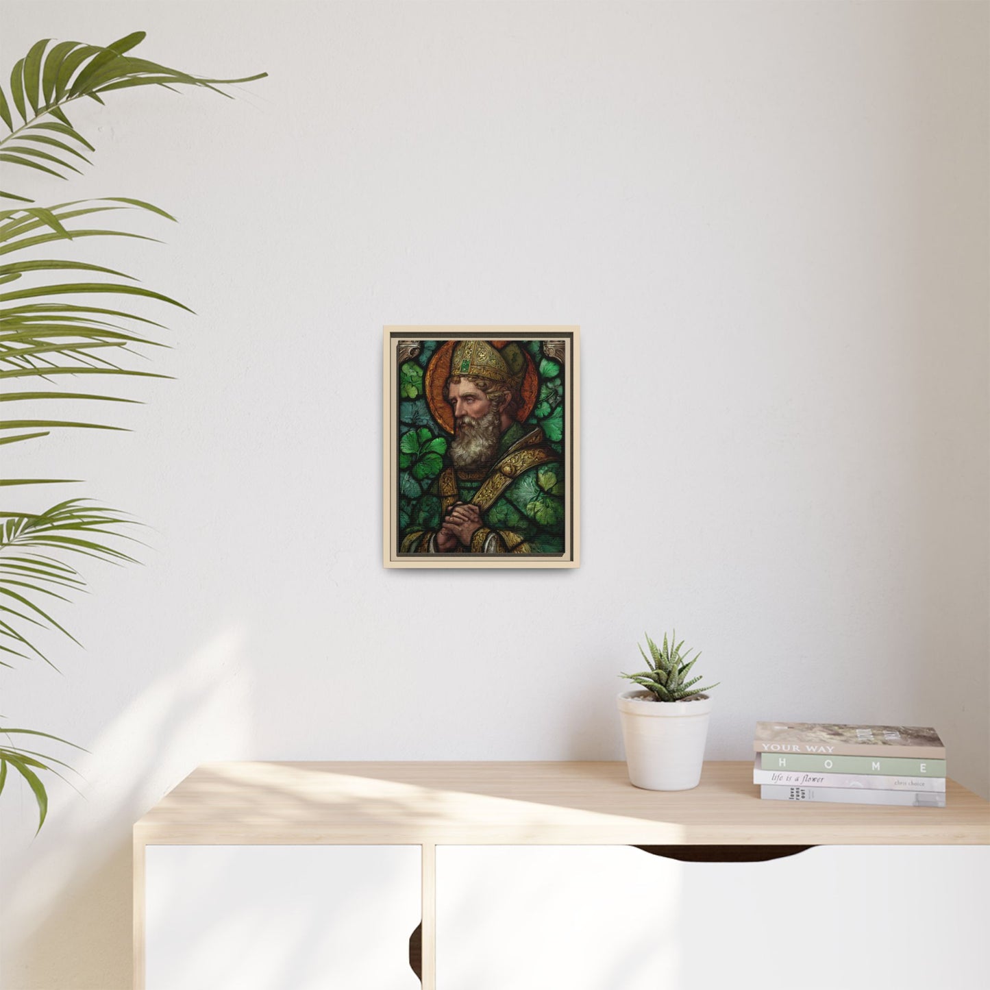 Saint Artwork | Irish Heritage Art | Traditional Green Tones