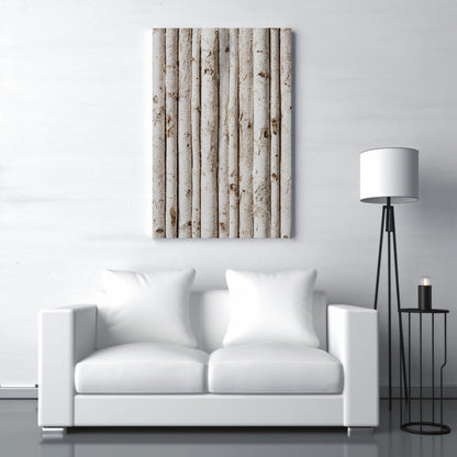 Birch Tree Canvas Wall Art – styled room view 5