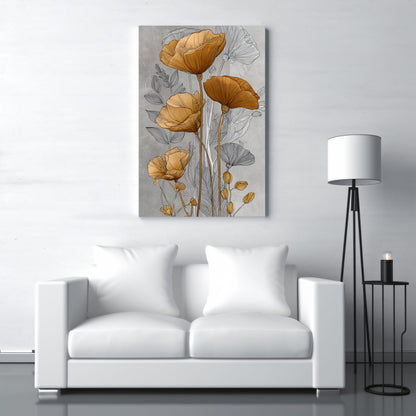 Modern Floral Wall Art Print – styled room view 4