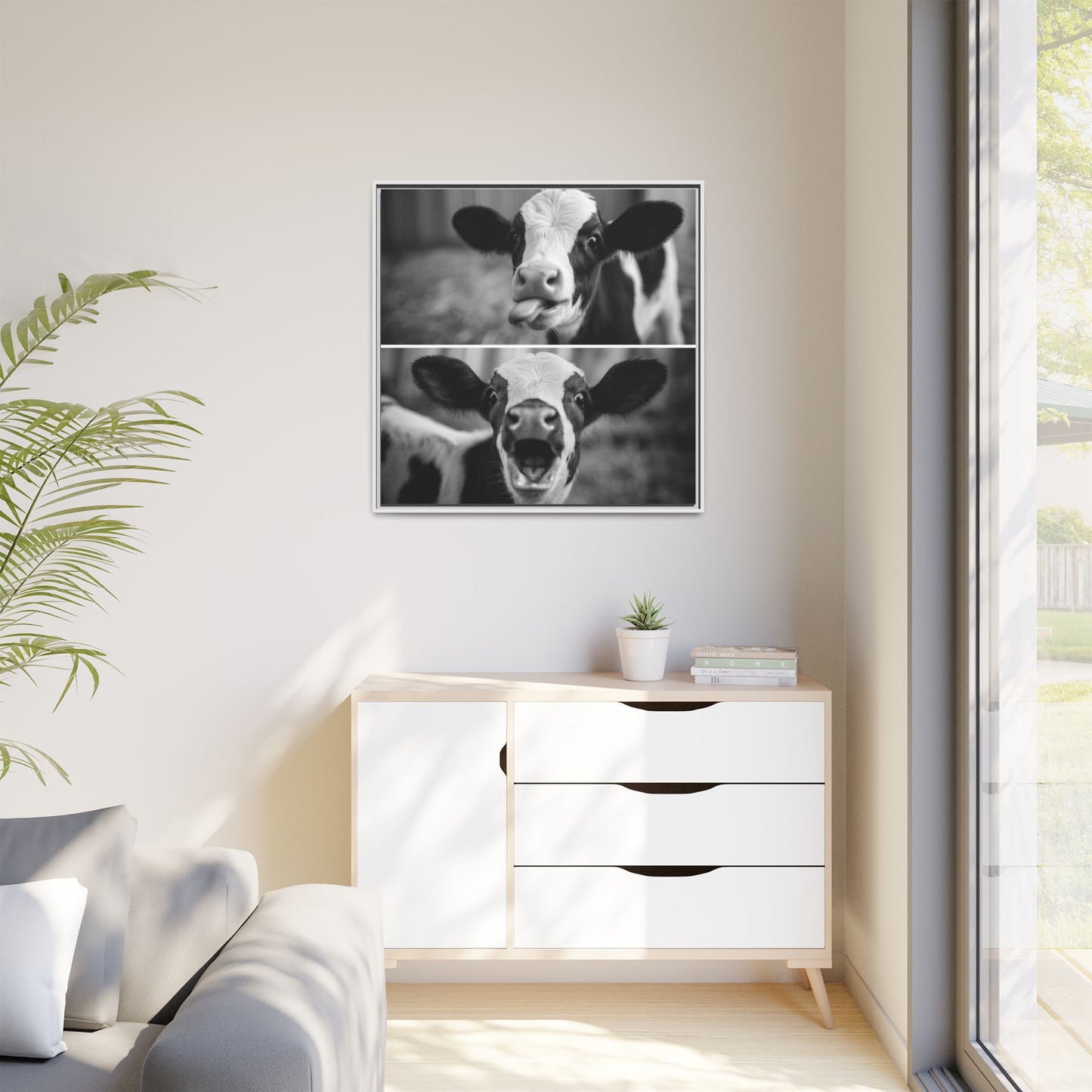 Whimsical Cow Photography | Black and White Animal Art