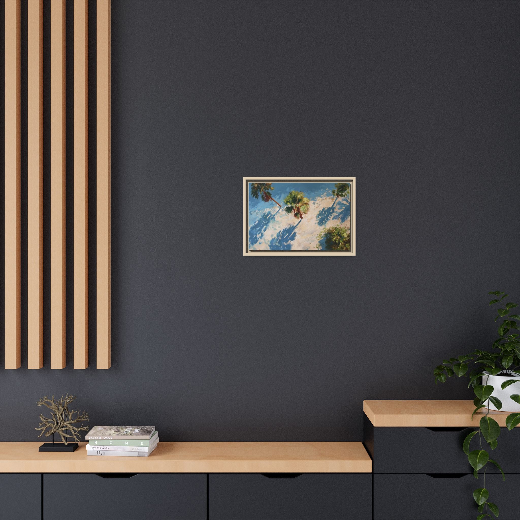 Tropical Palm Trees Artwork | Vibrant Coastal Landscape