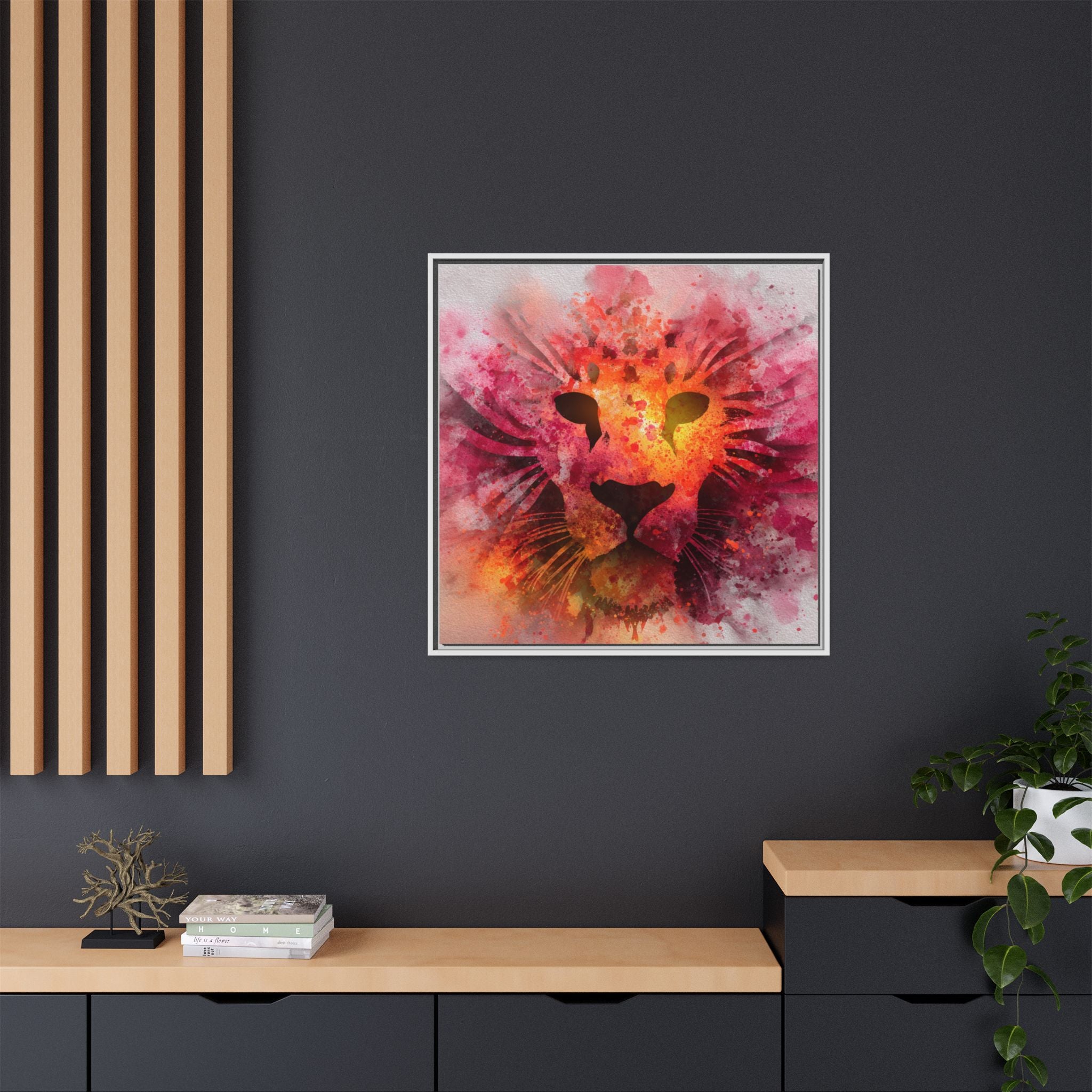 Vibrant Lion Watercolor Artwork | Animal Portrait