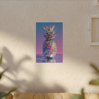 Colorful Pineapple Canvas Art | Abstract Tropical Design