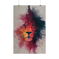 Majestic Lion Watercolor Art | Vibrant Animal Portrait