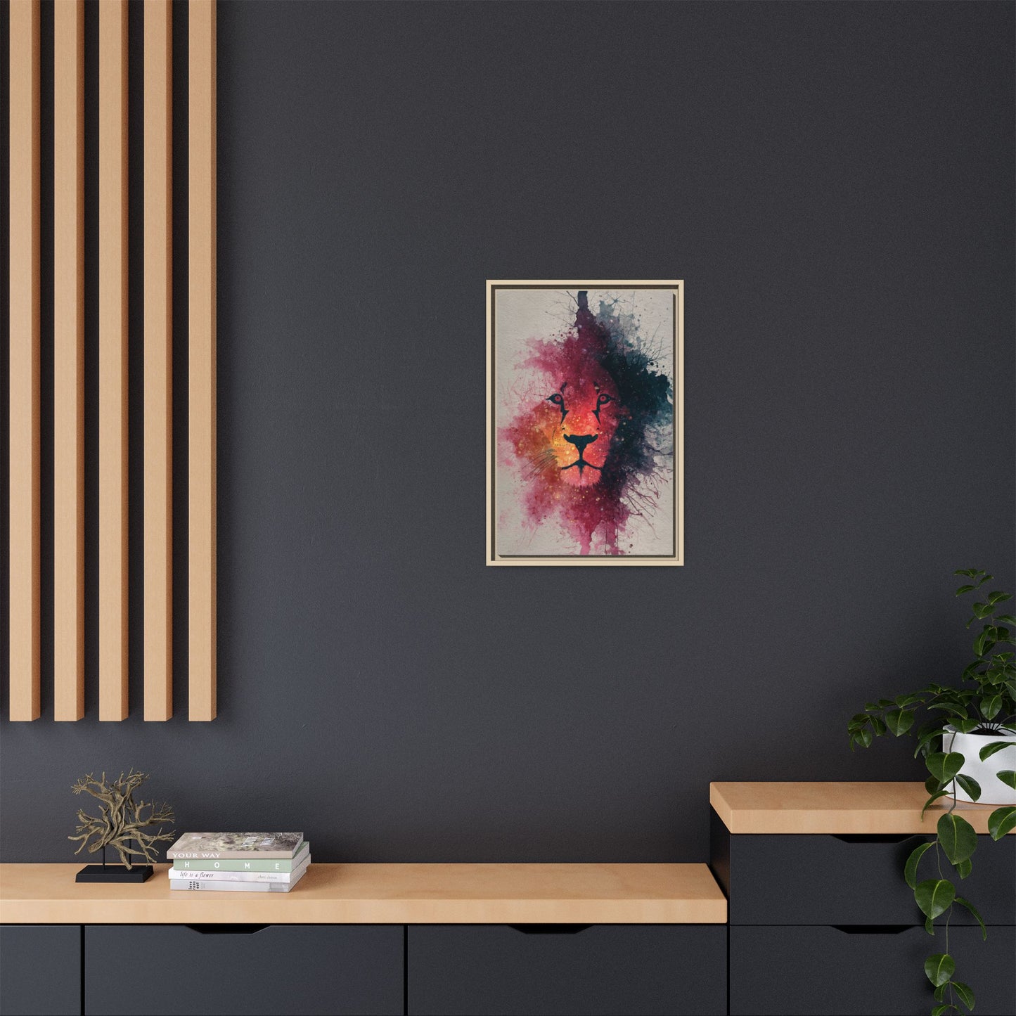 Majestic Lion Watercolor Art | Vibrant Animal Portrait