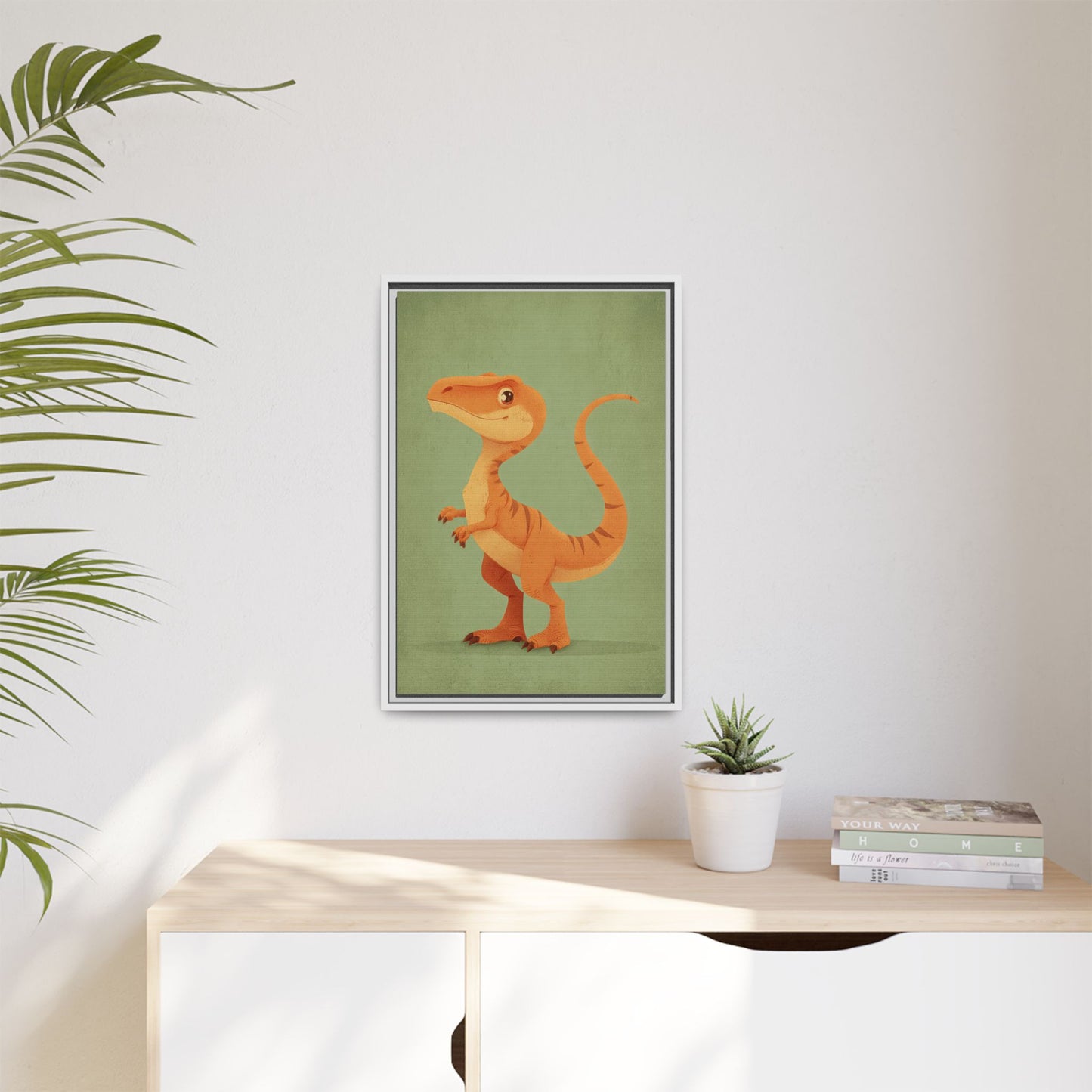 Whimsical Dinosaur Illustration Art for Kids' Rooms