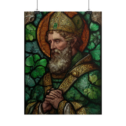 Saint Artwork | Irish Heritage Art | Traditional Green Tones