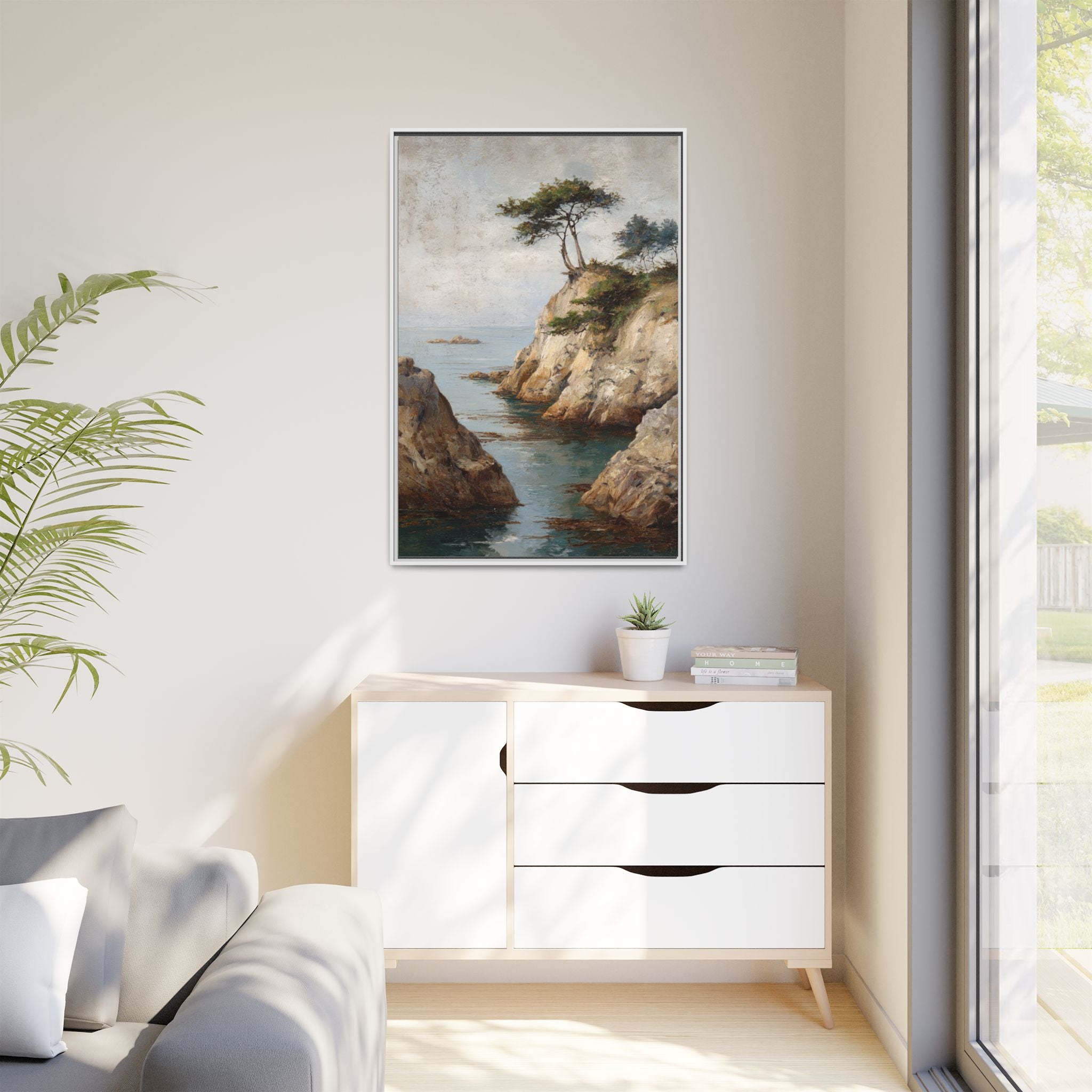 Serene Seaside Landscape Art - Tranquil Coastal Decor