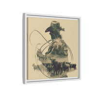Lone Cowboy Silhouette Art - Vintage Western Charm