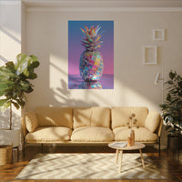 Colorful Pineapple Canvas Art | Abstract Tropical Design