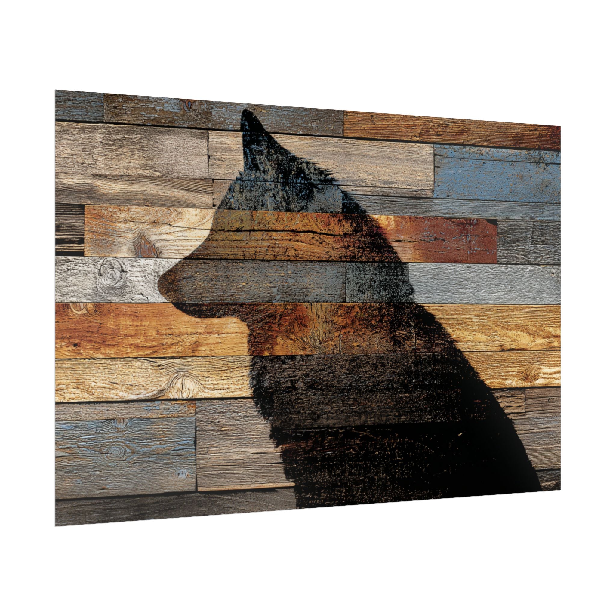 Rustic Wolf Silhouette Wall Art | Nature Inspired Decor