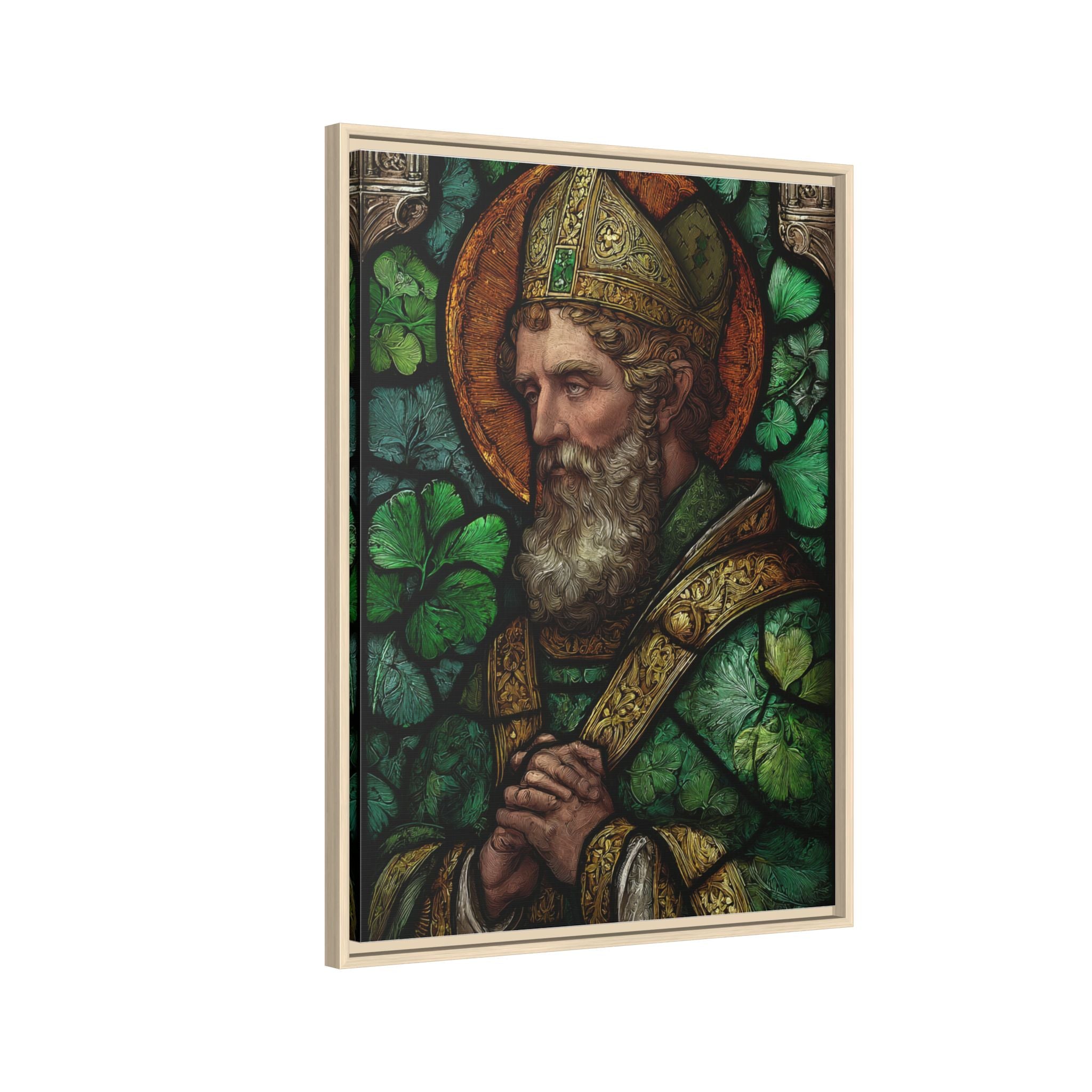 Saint Artwork | Irish Heritage Art | Traditional Green Tones