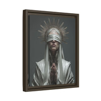 Ethereal Blindfolded Saint Art | Spiritual Home Decor