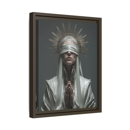 Ethereal Blindfolded Saint Art | Spiritual Home Decor