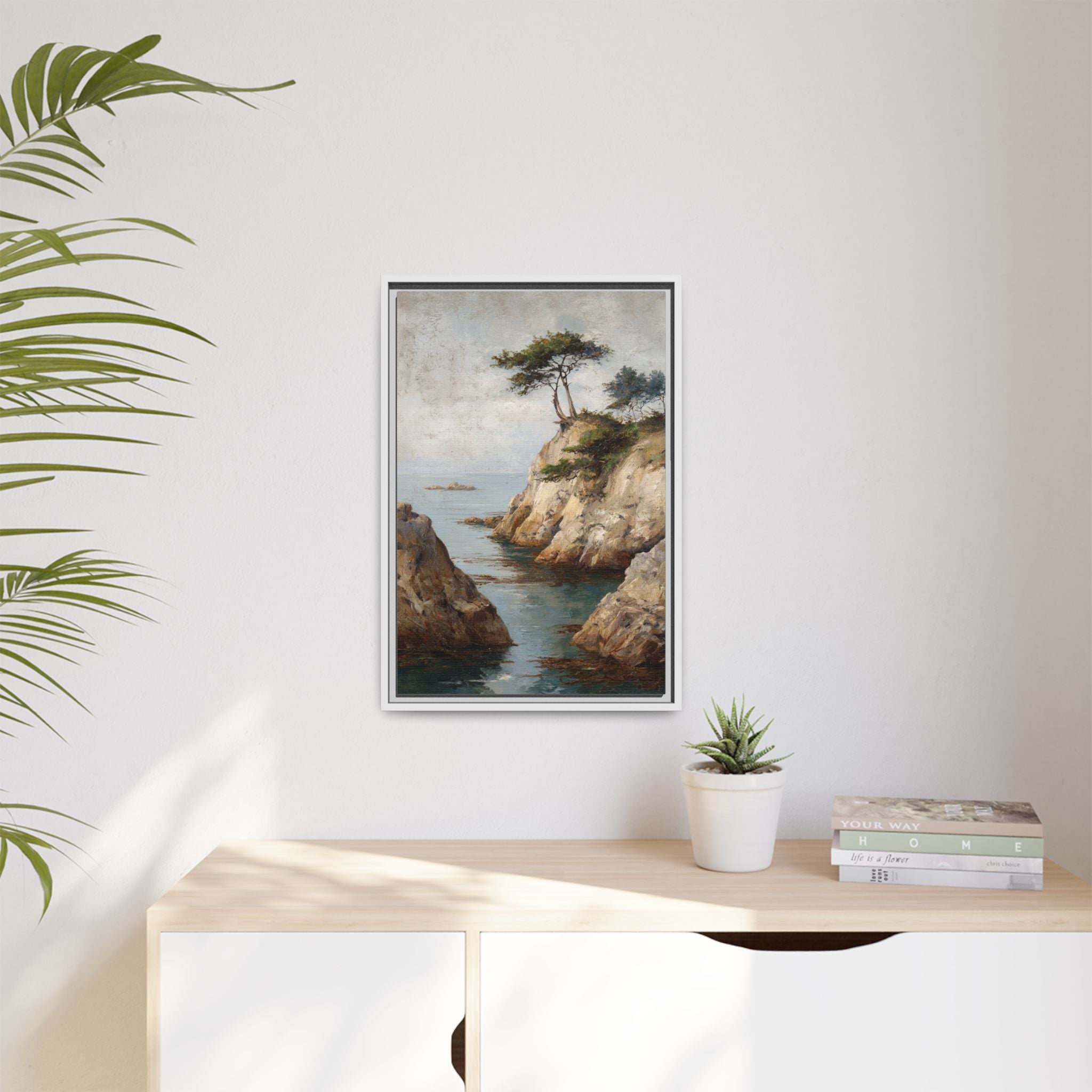 Serene Seaside Landscape Art - Tranquil Coastal Decor