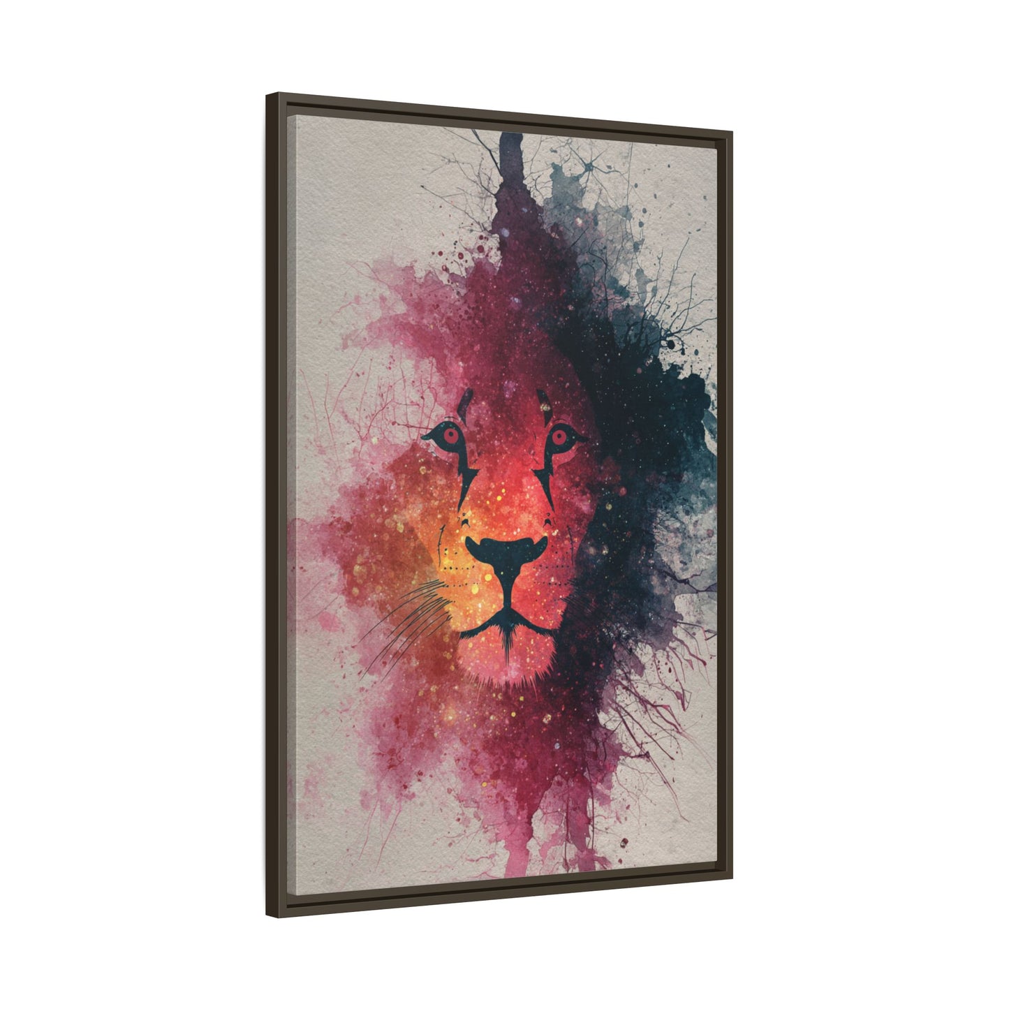 Majestic Lion Watercolor Art | Vibrant Animal Portrait