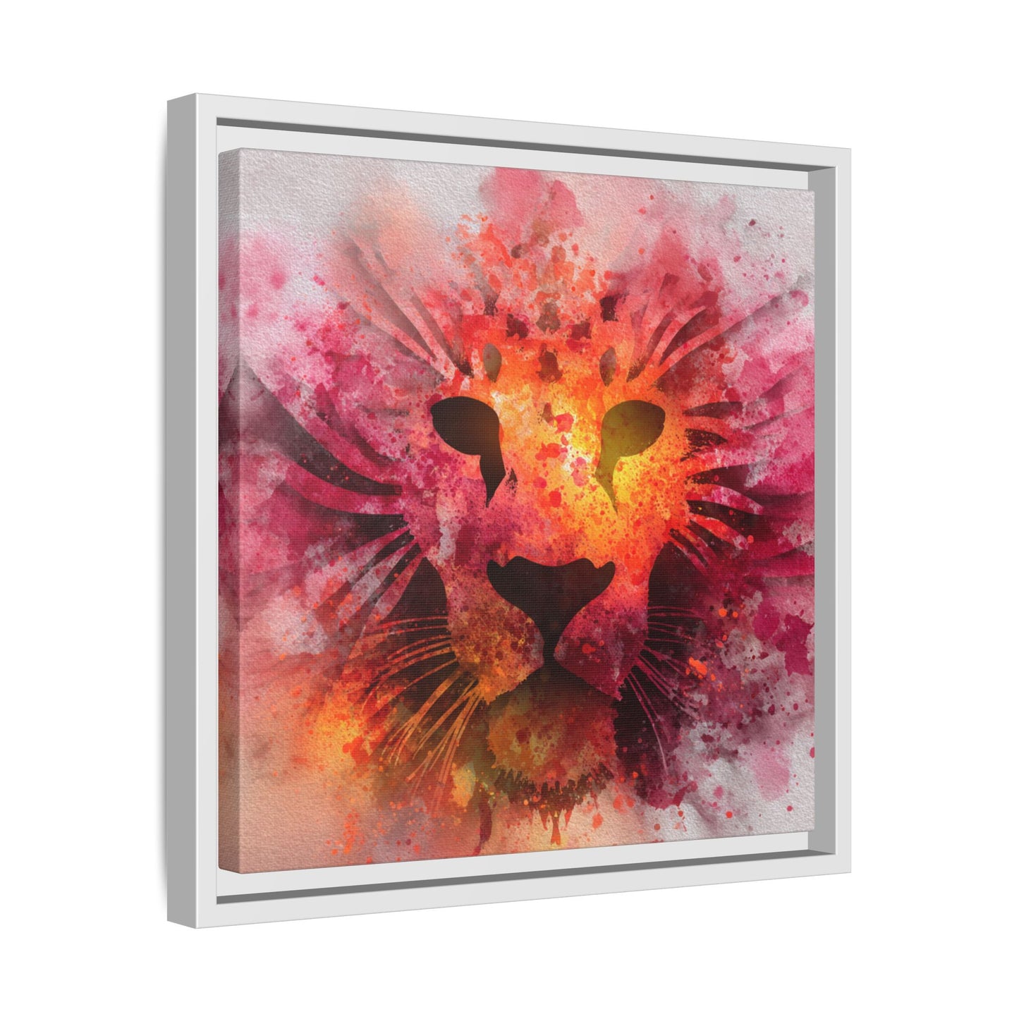 Vibrant Lion Artwork – Bold Watercolor Print
