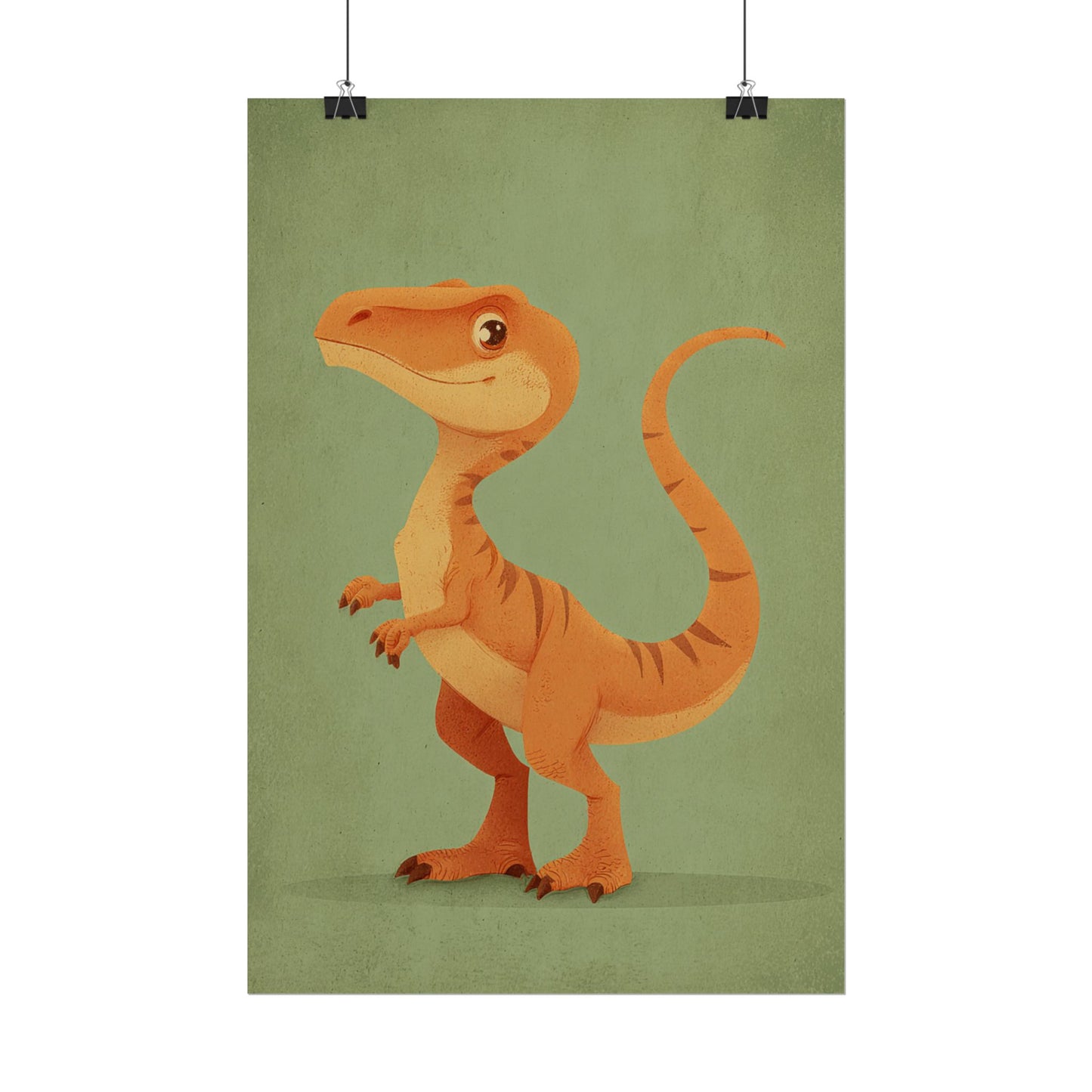 Whimsical Dinosaur Illustration Art for Kids' Rooms