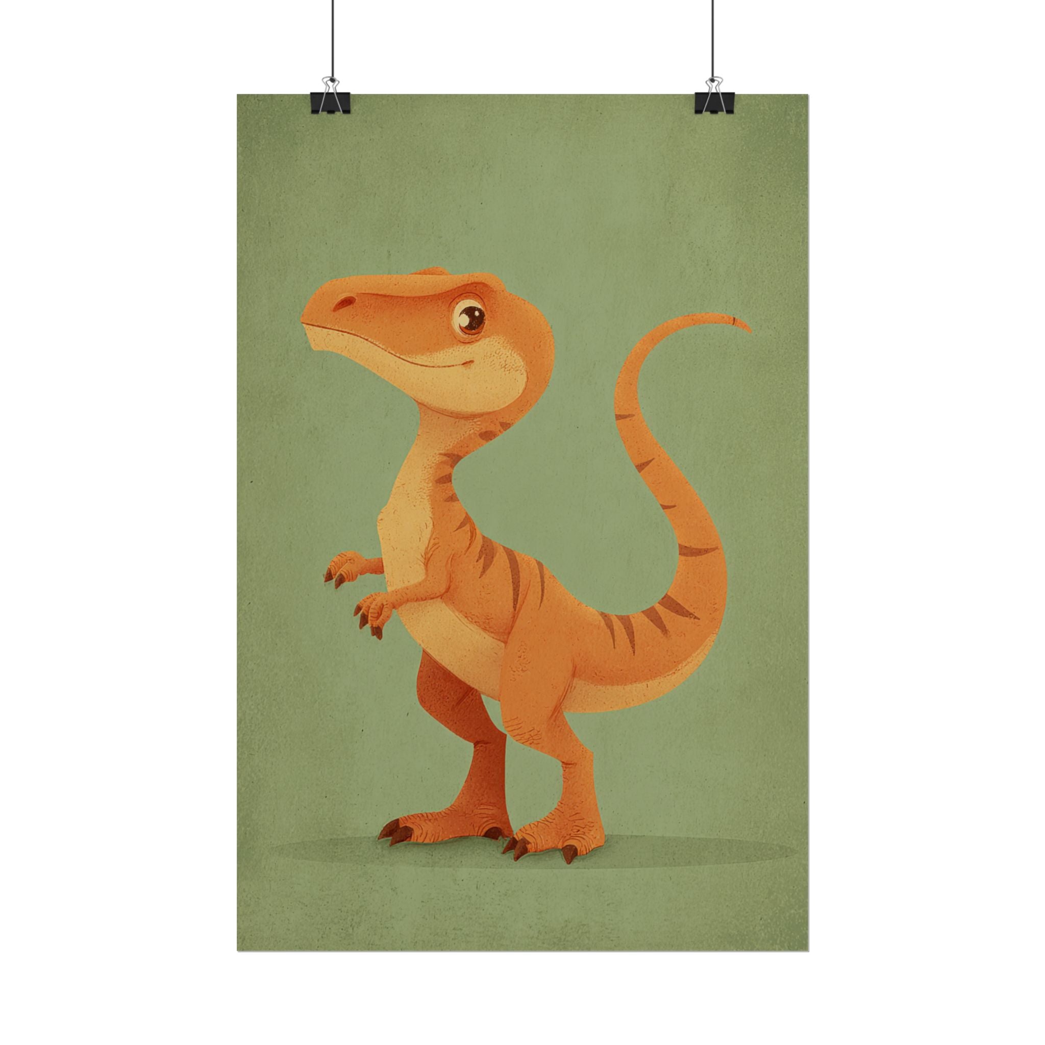 Whimsical Dinosaur Illustration Art for Kids' Rooms