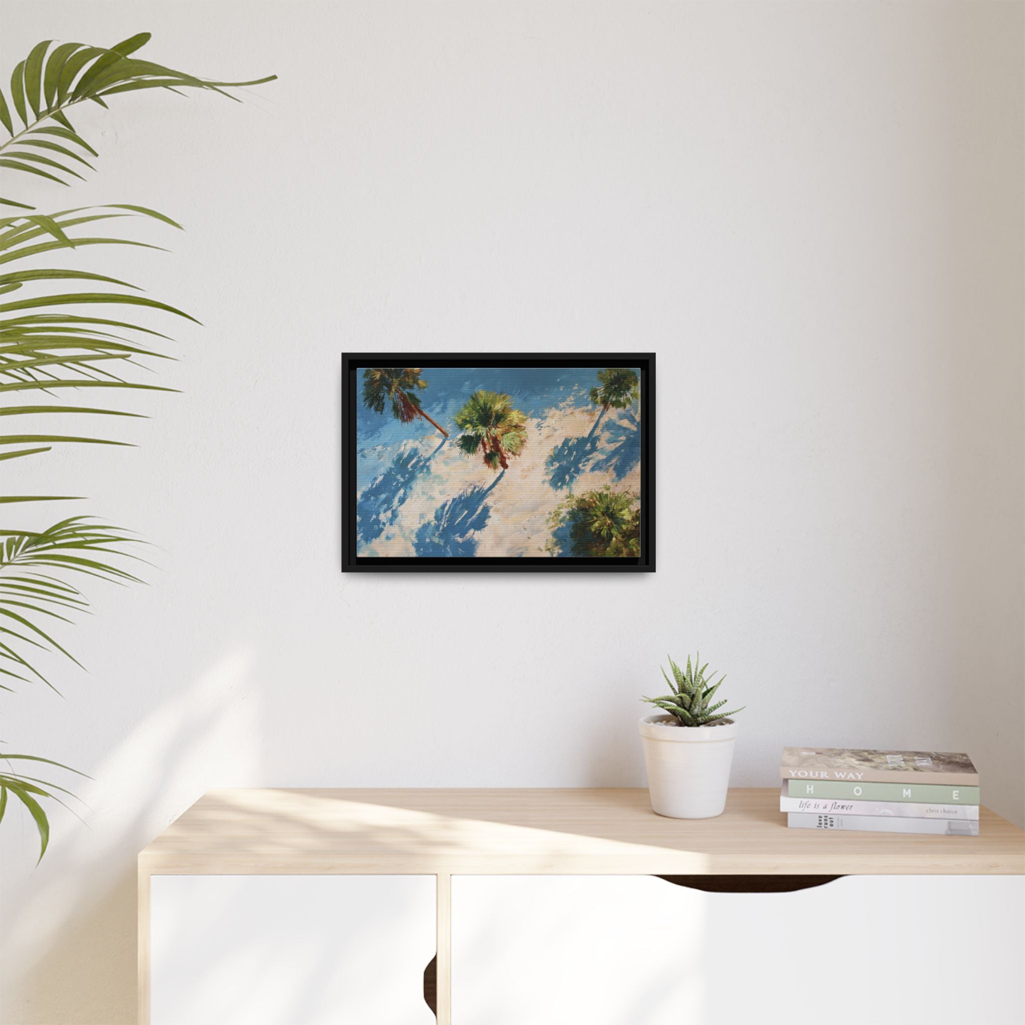 Tropical Palm Trees Artwork | Vibrant Coastal Landscape