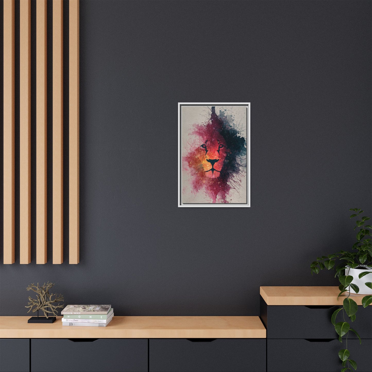 Majestic Lion Watercolor Art | Vibrant Animal Portrait
