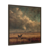 Cattle in Industrial Landscape | Vintage Style Art Print
