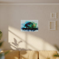 Hedgehog Silhouette Watercolor Art | Nature-Inspired Home Decor