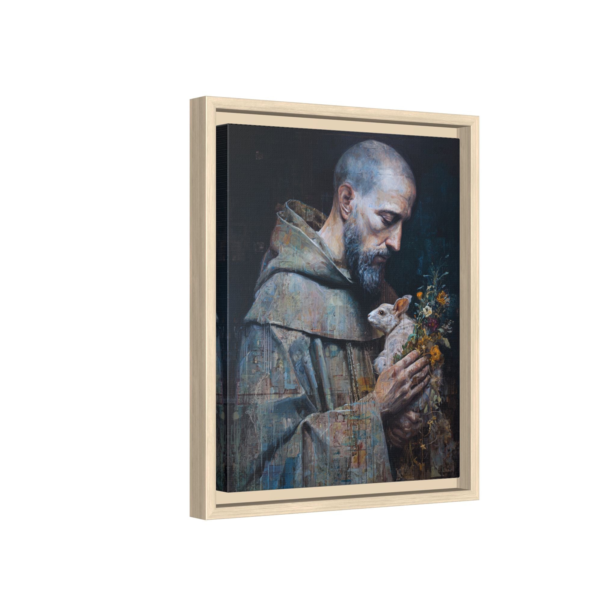 Saint Francis and Rabbit Artwork - Nature Inspired Wall Art