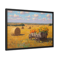 Sunflower Harvest Wagon Decor | Rustic Farm Art for Home