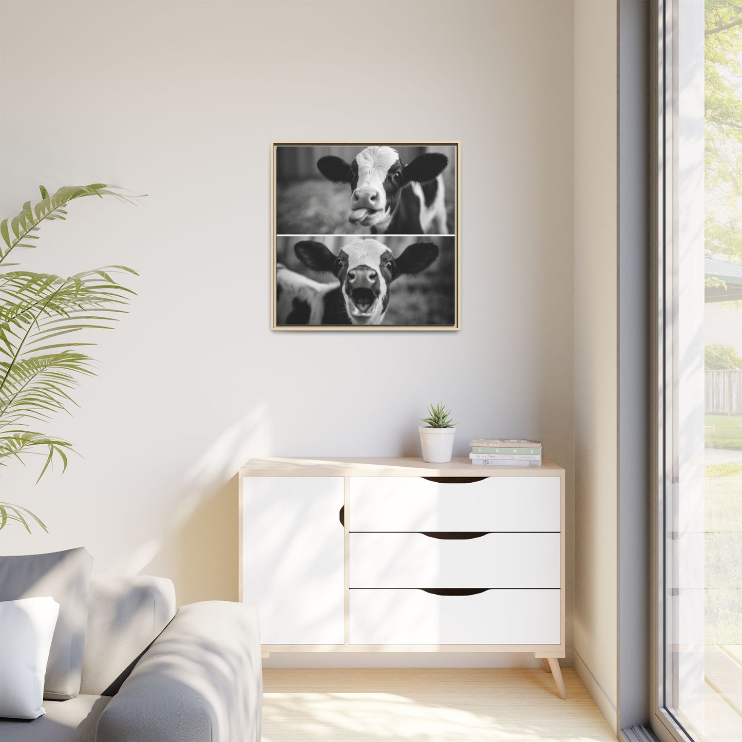 Whimsical Cow Photography | Black and White Animal Art