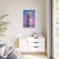 Colorful Pineapple Canvas Art | Abstract Tropical Design