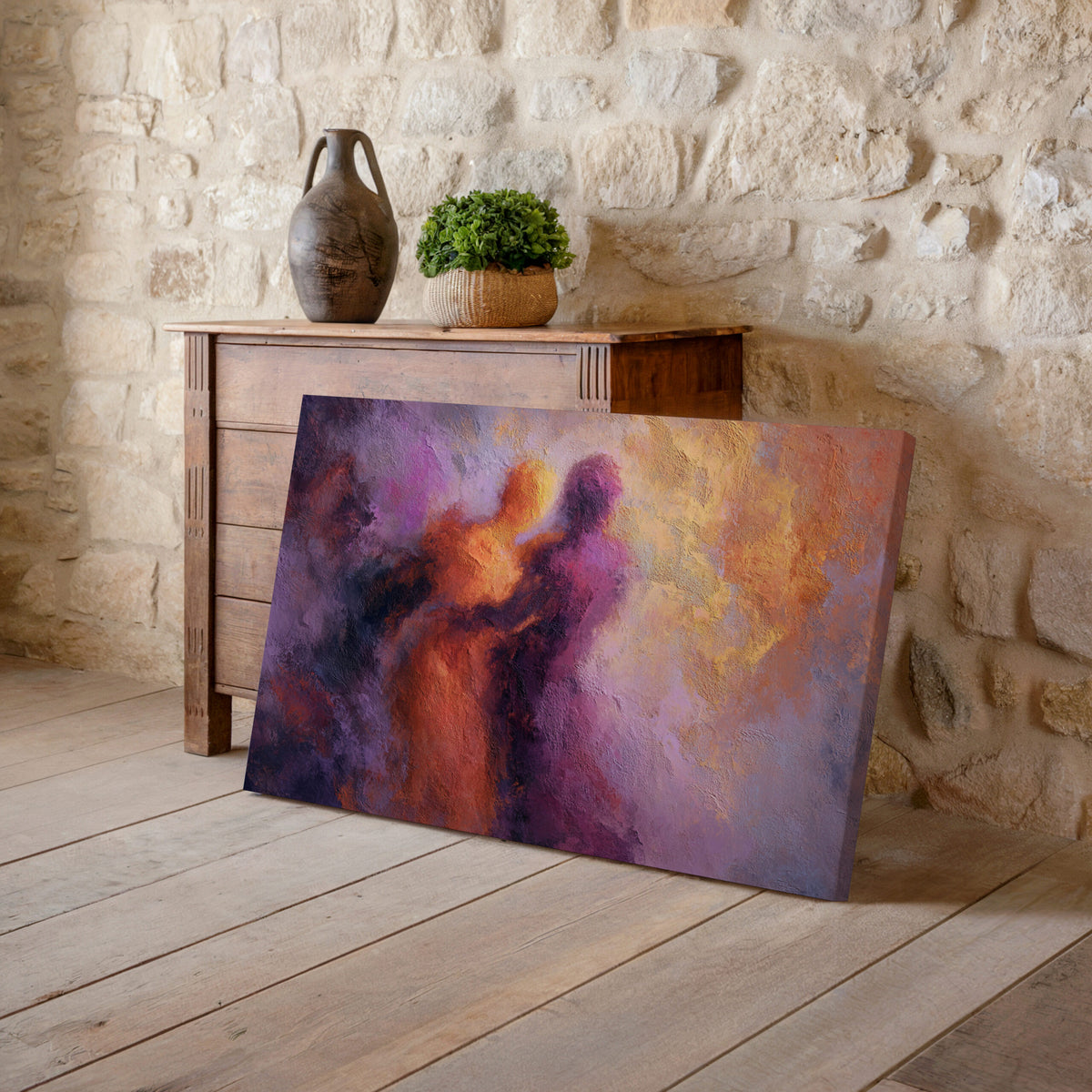 Abstract Intimate Wall Art – styled room view 5