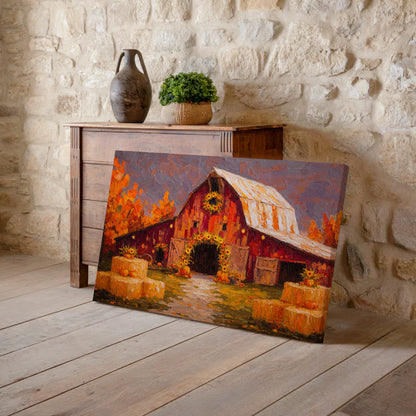 Autumn Barn Wedding Canvas Print — product image 7